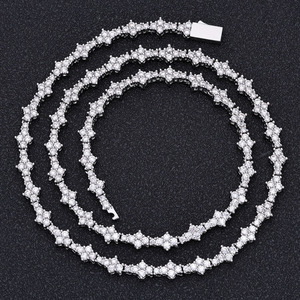 Luxury Bespoke Hip Hop Moissanite Tennis Chain Necklace 925 Silver Iced Out VVS Bling Jewelry Pass Diamond <b>Tester</b> - Product Image 6
