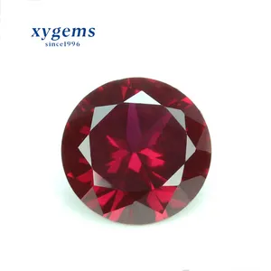 Xygems Kualitas Tinggi Kasar Ruby Bentuk Bulat Warna Korundum Batu Permata Longgar 8 #3Mm-10Mm