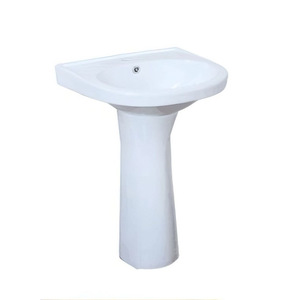 Lavabo de pie de cerámica Aivijia con un solo orificio, lavabo de baño independiente - Product Image 1