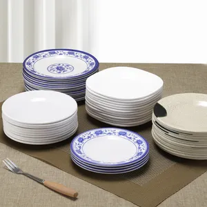 Plato pequeño de melamina de estilo chino, platos elegantes para servir para uso en restaurante