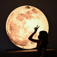 Film souple uv boîte à lumière lunaire personnalisé romantique lune illuminé signe atmosphère sens des signes lumineux