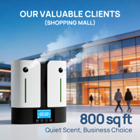 Diffuseur d'aromathérapie commercial sans eau à double buse C800 pour le Moyen-Orient, désodorisation 300m, intelligent, mural