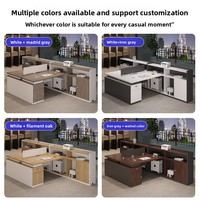 Bureau de direction BGZ-208X, poste de travail moderne en bois pour employés, table financière double pour 2 personnes face à face