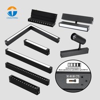 Spot LED SMD 7W 9W 18W sur rail magnétique AC 220V avec interrupteur DIP, 3 couleurs CCT réglables, lampe linéaire, grille de projecteur pour maison et hôtel