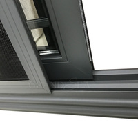 Ventanas correderas de aluminio con diseño de parrilla de ventana moderna del mercado africano de vidrio templado Doble