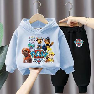 ชุดลำลองเด็กผู้ชายแบบใหม่เสื้อมีฮู้ดผ้าฝ้ายสองชิ้นพร้อมลายการ์ตูนขนาดต่างๆ - Product Image 1