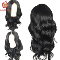 Perruques 360 Full Lace en cheveux humains vierges péruviens, pré-épilées, avec raie profonde, densité 150%, ondulation naturelle, Remy, noires, sans perte de cheveux, entièrement doublement cousues à la machine