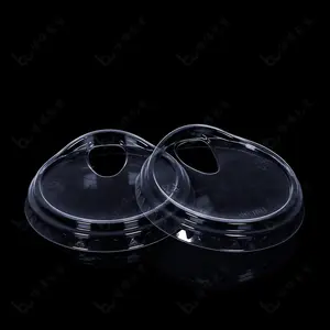 High Quality Transparent Plastic PET custom Disposable Coffee Cup Lids