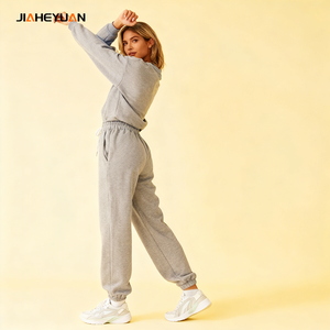 Felpa con girocollo di nuovo Design Set di pantaloni della tuta da <span class=keywords><strong>donna</strong></span> 2 pezzi personalizzato due pezzi da <span class=keywords><strong>donna</strong></span> - Product Image 2