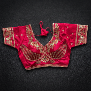 Blusa de algodón puro Khadi para diseñador indio, la más vendida, ropa de fiesta nupcial de Color rosa y blusa exclusiva para mujeres y niñas - Product Image 3