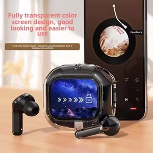 Audífonos Inalámbricos <span class=keywords><strong>Airmax</strong></span> con Estuche Transparente, Pantalla LCD a Color Táctil Inteligente, Reducción de Ruido TWS, Auriculares Estéreo - Product Image 5