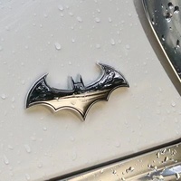 Autocollants de modification de voiture en gros d'usine, décorations créatives en alliage de zinc anti-rayures, motifs chauve-souris DIY, enveloppements de carrosserie