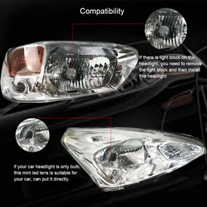 Mini Bi <b>LED</b> <b>Projector</b> Lens H4 H7 H11 9005 9006 27W 5500k 3000k <b>Led</b> Headlight Universal Lamps for Car Motorcycle Replacement Fit - Product Image 6