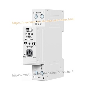 Interrupteur horaire intelligent WIFI Tuya, compteur d'énergie, surveillance KWH, relais temporisé 1P 63A, télécommande par téléphone portable Smartlife, disjoncteur - Product Image 6