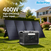 Générateur solaire Solarplay 2400W 2160Wh avec panneau solaire 400W, 30% ITC, éligible à la remise, alimentation de secours domestique, certifié UL