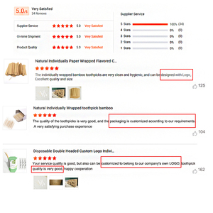 Menta Stuzzicadenti in imballaggio di carta produttori wrap sapore di menta Stuzzicadenti usa e getta un menta Stuzzicadenti con i singoli di carta - Product Image 2