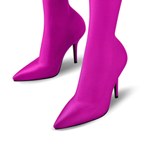 Collants fins élastiques JF JF pour femmes, bottes à talons hauts, chaussures à bout pointu, talons aiguilles, prix de gros en usine