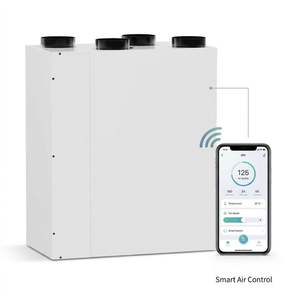 Système de ventilation d'air frais LANSTEP MVHR avec bypass et chauffage électrique intégré, <span class=keywords><strong>installation</strong></span> verticale - Product Image 1