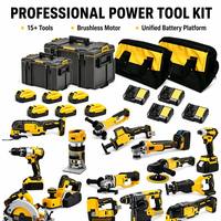 Kit d'outils électriques robustes avec visseuse à chocs, clé à chocs et meuleuse pour l'entretien industriel et les équipes de réparation de chantiers navals