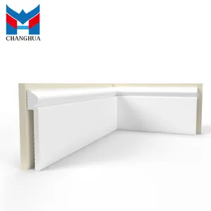 Changhua Wholesale Polystyrene 10cm 12cm Wide Decor Baseboard Skirting Board Moulding Flooring Moulding