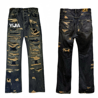 YIJIA Denim Japonais Robuste Brodé – Traitement des Zones Endommagées dans la Machine à Laver Intensives
