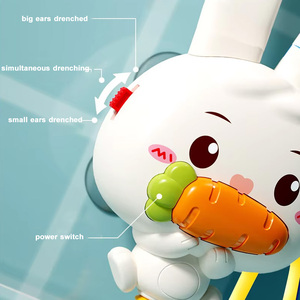 2025 Offre Spéciale dessin animé lapin Double arroseur eau baignoire <span class=keywords><strong>jouet</strong></span> amusant <span class=keywords><strong>bain</strong></span> temps tête électrique pulvérisation eau douche <span class=keywords><strong>bain</strong></span> <span class=keywords><strong>jouet</strong></span> pour bébé - Product Image 4
