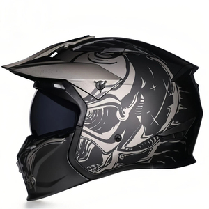 Casco da Moto Integrale Street Fighter Omologato <span class=keywords><strong>ECE</strong></span> Modulare da Motocross con Sistema Antibloccaggio ABS Chiusura a Sgancio Rapido - Product Image 2