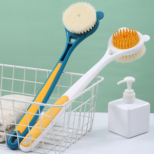 Long Handled Soft Bristle Bath Brush With <b>Back</b> <b>Scrubber</b> Massage Tool <b>For</b> Shower Cleaning - Product Image 1