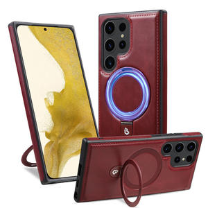 Funda de Cuero para Negocios con Soporte Metálico para <span class=keywords><strong>Samsung</strong></span> S25 Ultra S24 23 22 Plus, Funda para <span class=keywords><strong>Samsung</strong></span> S26 Ultra, Gran Venta - Product Image 3