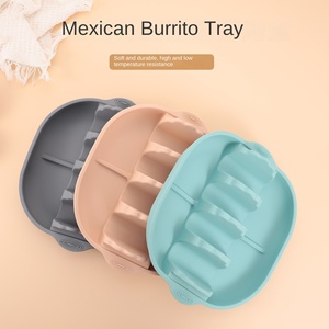 Factory Direct Supply Creative Partition <b>Silicone</b> Mexican <b>Baking</b> Tray Non-Slip Eco-Friendly BPA Free Food Safe Tortilla Tray - Product Image 2