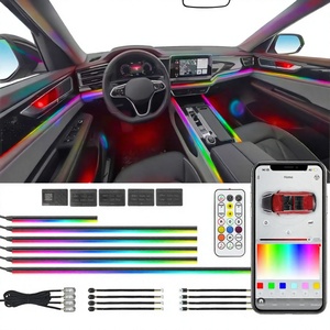 Kit d'éclairage intérieur pour voiture 22 en 1 RGB, bande LED à 64 couleurs, symphonie de lumières, pour améliorer l'habitacle du véhicule - Product Image 4
