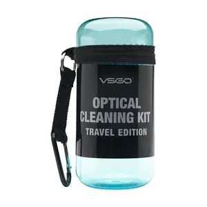 专业VSGO相机清洁套件，带镜头清洁笔鼓风机镜头纸巾瓶版 (蓝色)