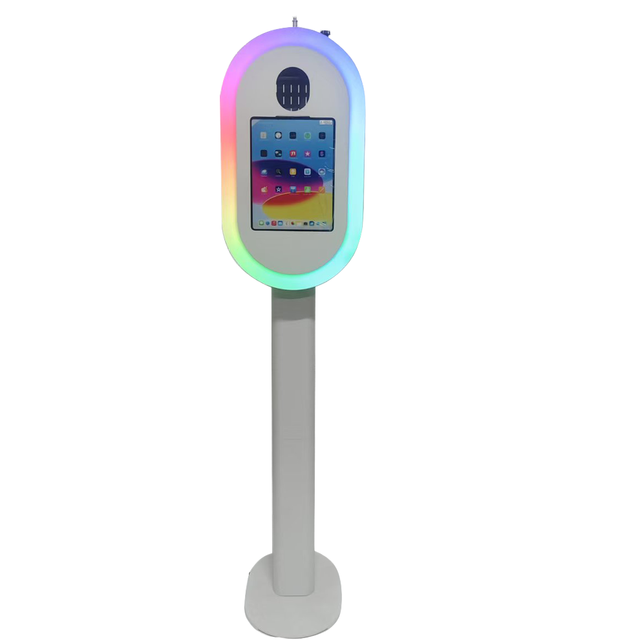 2025 Newest Dslr iPad Photo Booth Machine Shell Stand Roaming Oval 12.9 iPad Photobooth With Printer for Events Party360