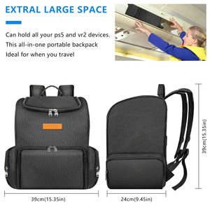 Sac à bandoulière PS 5 en cuir, confortable et robuste, accessoires de jeu pour PS 5 - Product Image 4