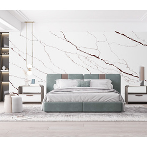 Prix surprise, collection aspect granit, blanc Calacatta, panneau en pierre artificielle, dalle de quartz pour carrelage de sol, comptoirs - Product Image 1