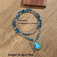 Kalung Kristal Rhinestone Alami Penjualan Panas Lintas Negara, Rantai Sweater Kristal, Perhiasan Bohemian Panjang Musim Gugur Musim Dingin, Grosir