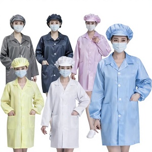 Bata Antiestática (Antibacteriana) con Protección Contra el Polvo, Tejido Transpirable, para Cuarto Limpio, C100-C1000, Lavable, Duradera, 100 Usos - Product Image 3
