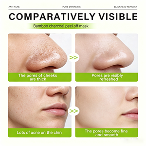 Masque facial peel-off au charbon de bambou, marque privée, anti-points noirs, nettoyage en profondeur, contrôle du sébum, apaisant, pour la vente en gros - Product Image 3