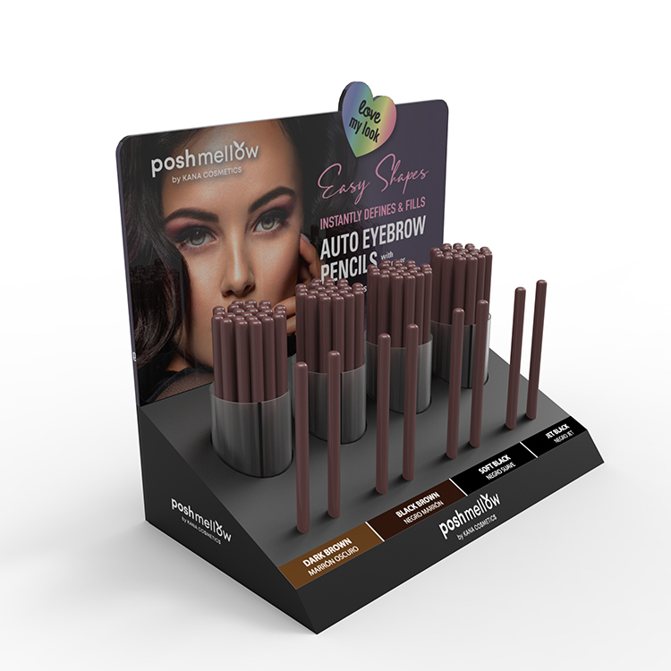 Customized Countertop PVC Foam Board Display Stand Cosmetic Display Stand for Eyebrow Pencils