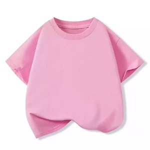 Venta al por Mayor de Fábrica, <span class=keywords><strong>Ropa</strong></span> de Verano para Niños, Camiseta de Manga Corta de Algodón Tejido para Bebés, Niños y <span class=keywords><strong>Niñas</strong></span>, Lisa - Product Image 6
