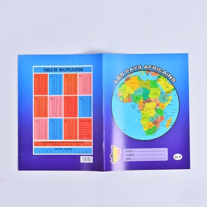 สมุดแบบฝึกหัดพิมพ์ลายไล่สีสีสันสดใสสมุดแผนที่แอฟริกาสมุดจดจดเพื่อการศึกษาภาษาฝรั่งเศส - Product Image 4