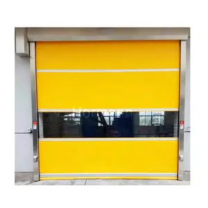 Vật liệu PVC của cửa trập lăn nhanh được sử dụng trong xưởng sạch có thể được thêm vào với một cửa sổ quan sát trong suốt