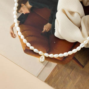 Collar de Perlas de Plata S925, Edición Coreana, Estilo Fresco y Pequeño, Joyería de Verano, Collar de Cuentas Dulce y Hermoso D8706 - Product Image 2