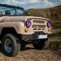 Bête yeux phares décalcomanies drôle yeux autocollant décalcomanie 3D stéréo rond oeil phare décalcomanie autocollants pour camion