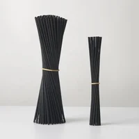 Bâtonnets de Fibre Noirs Diffuseur d'Huiles Essentielles de Qualité Médicale Antibactériens Écologiques, Bâtonnets en Rotin pour Diffuseur à Roseaux