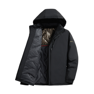 Chaqueta Bomber de Invierno para Hombre, Gruesa, Cortavientos, Cálida, Informal, con Cierre de Cremallera, Rellena de Algodón, Repelente al Agua - Product Image 1