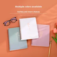 Carnet numérique portable à spirale en cuir, couverture rigide, à feuilles mobiles, motif floral, résistant aux déchirures, 80 feuilles – Nouveauté très prisée