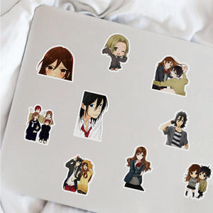 50 pièces/sac Autocollants en vinyle imperméables pour les fans d'anime <span class=keywords><strong>Horimiya</strong></span> pour ordinateur portable, ordinateur, skateboard, décoration - Product Image 6