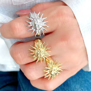 <span class=keywords><strong>Ringa</strong></span> de estrella de mar especial de alta calidad chapada en oro, anillo de estrella de mar de concha Simple ajustable, venta al por mayor, anillos simples - Product Image 3