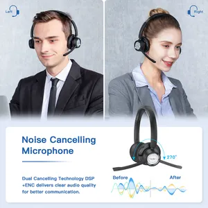 Bee BH58 Call Center Headset, Typ C Kopfhörer, Noise Cancel ling, Bluetooth, Wireless Head Phones mit Mikrofon, neu